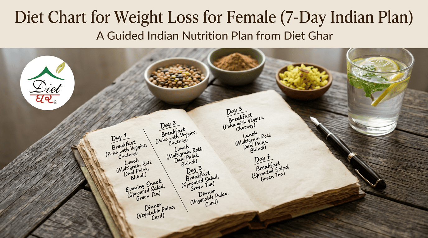 Diet Chart for Weight Loss for Female (7-Day Indian Plan) | DietGhar